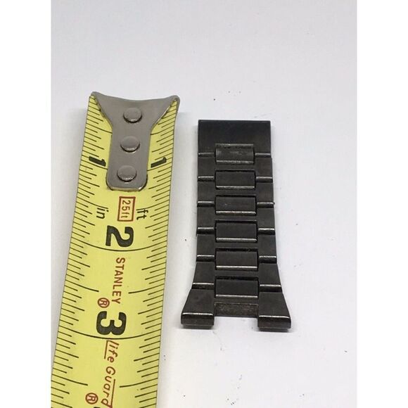 Authentic Fossil Watch Parts Links Partial Band Silver 20mm No Pins V967 - Picture 1 of 7